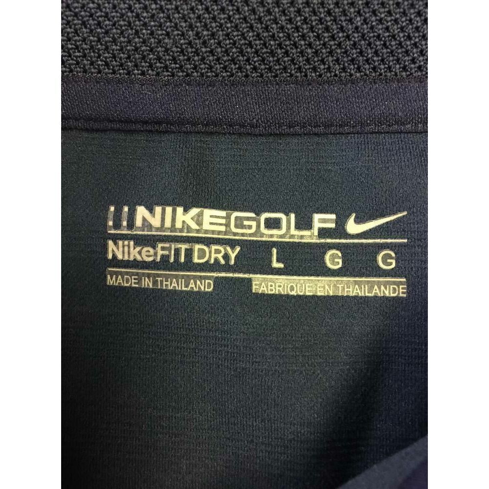 Nike Golf Fit Dry‎ Polo Shirt L Blue White Stripe Short Sleeve Mens - Picture 4 of 4